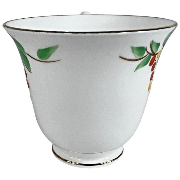 Vintage Rosina Bone China Tea Cup And Saucer Art Deco Style Made England Green - Picture 4 of 10